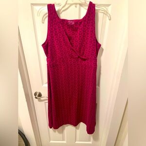 Eddie Bauer Women’s Dress Size Large Geometric Shape Pink Sleeveless